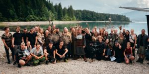 Bild: Foto mit allen beteiligten vom Filmdreh des Wikingerspots