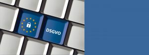 Bild: Banner DSGVO Tastatur mit EU-Teste