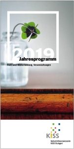Bild: Titelseite des Jahresprogramms 2019 mit vierblättrigem Kleeblatt