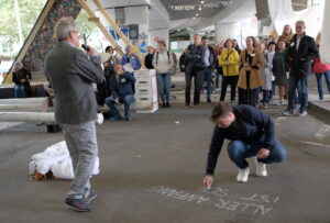 Bild: Begrüßung unter der Paulinenbrücke
