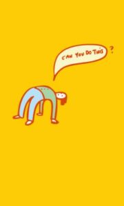 Bild: Comicfigur verbiegt sich