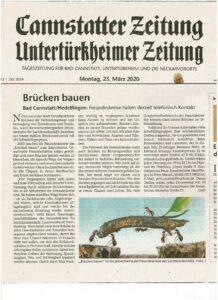 Bild: Zeitungsartikel über Freundeskreis