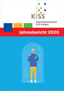 Bild: Titelseite Jahresbericht 2020 mit Person eingeschlossen hinter Glaskuppel