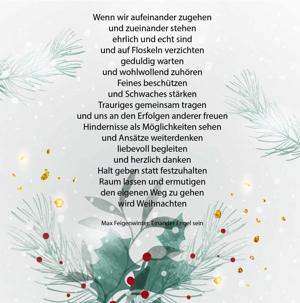 Bild: Weihnachtshintergrund mit Gedicht